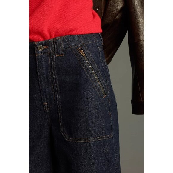 Edwin Rowan High-Rise Wide-Leg Cuffed Jeans 31 - Picture 3 of 4